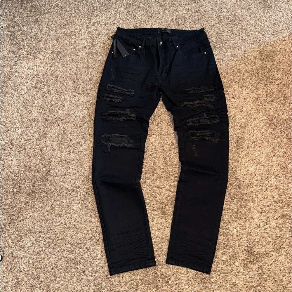 AMIRI Black Ripped Skinny Jeans Men’s Size 34